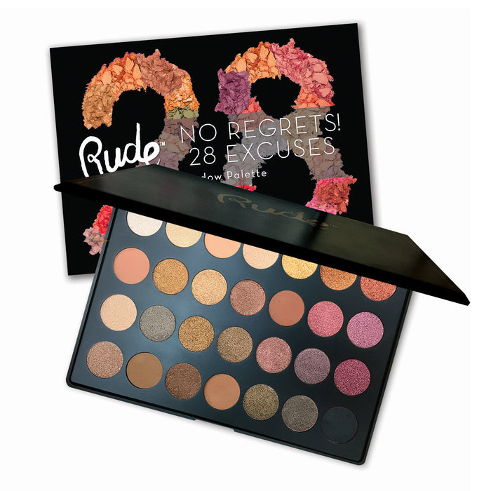 RUDE No Regrets! 28 Excuses Eyeshadow Palette (DC) by Avera Group