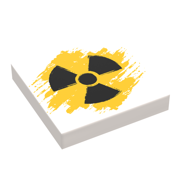 Radioactive Sign (2x2 tile) made using LEGO parts - B3 Customs by B3 Customs