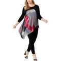 Alfani Womens Asymmetrical Tunic Blouse by Vanessa Jane