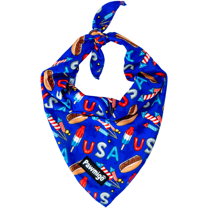 Red, White, & Bark Bandana by Pawmigo