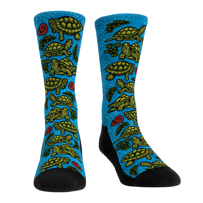 Red Eared Slider Turtles All-Over by Rock 'Em Socks
