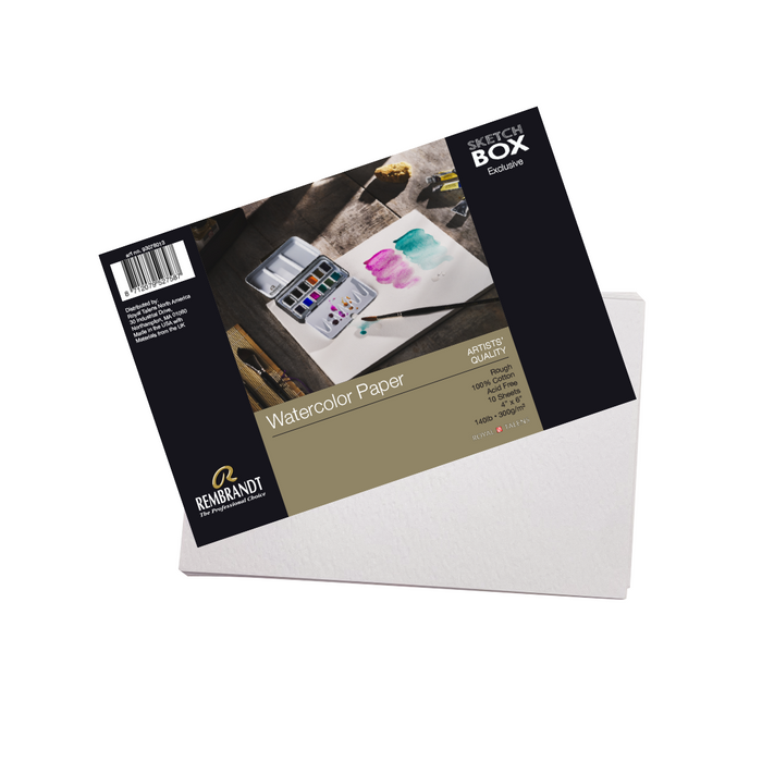 Rembrandt Watercolor Paper 4x6 Rough 10 sheets by ShopSketchBox