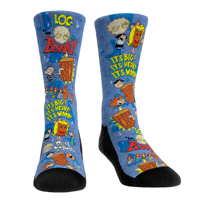 Ren & Stimpy - Log All-Over Icons by Rock 'Em Socks