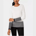 Charter Club Petite Striped Colorblock Sweater, Size PL by Vanessa Jane