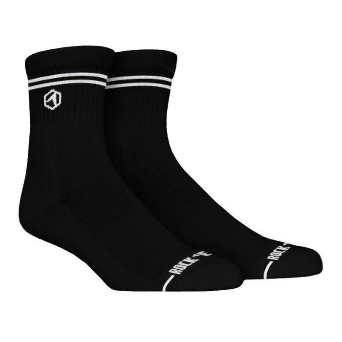 Cotton Casuals - Black (Quarter) by Rock 'Em Socks