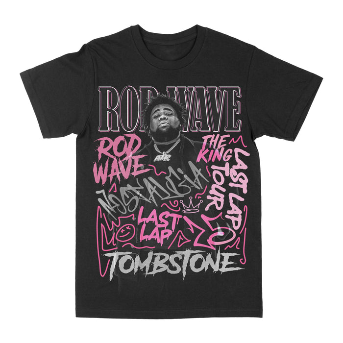 Rod Wave "Last Lap Tour Graffiti" Graphic Tee by Obsessed with graphic tees