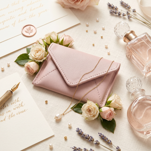 Mini Envelope Wallet With RFID protection - Rose Pink by CASUPO