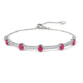 Ruby Adjustable Bracelet by Fine Color Jewels