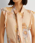 Lauren Ralph Lauren Women’s Floral Tie Neck Top by Vanessa Jane
