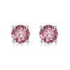 Pink Moissanite Stud Earrings