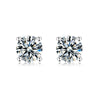 White Moissanite Stud Earrings