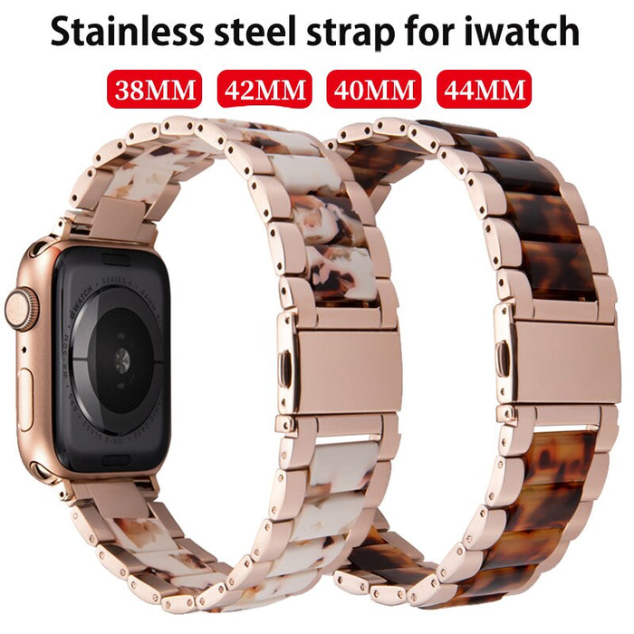 Resin strap Band For Apple Watch Series 11/10/9/8/7/6/5/4/ SE / Ultra 1/2/3 by Arleathercraft