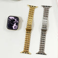 Women Gold Wristband for Apple Watch Band Series 11/10/9/8/7/6/5/4/ SE / Ultra 1/2/3 by Arleathercraft