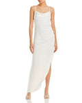 Aqua Womens Halter Cowl Neck Maxi Dress by Vanessa Jane