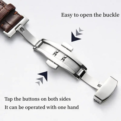 Samsung Galaxy Watch Leather Strap - Premium Classic Design by BandsCo Straps