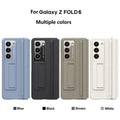 Skin Friendly Matte Leather Bracket Case With Hinge Protection For Samsung Galaxy Z Fold 6 5 4 by Merch Section