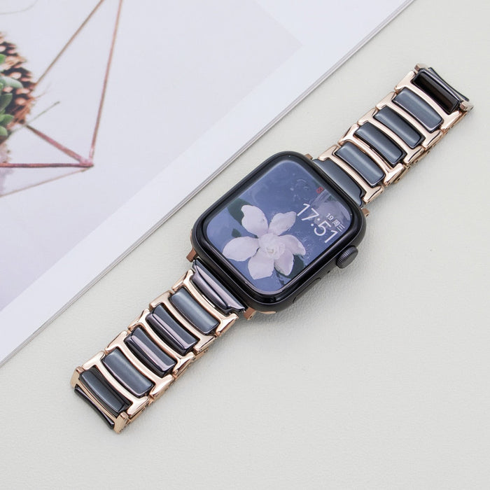 Apple Watch Ceramics+Steel Bracelet/Band Series 11/10/9/8/7/6/5/4/ SE / Ultra 1/2/3 by Arleathercraft