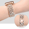 Stainless Steel Diamond Apple Watch Band – Series 4–11, SE, Ultra by Arleathercraft