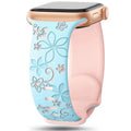 Apple Watch Silicone Band - Durable Floral Design Strap by BandsCo Straps