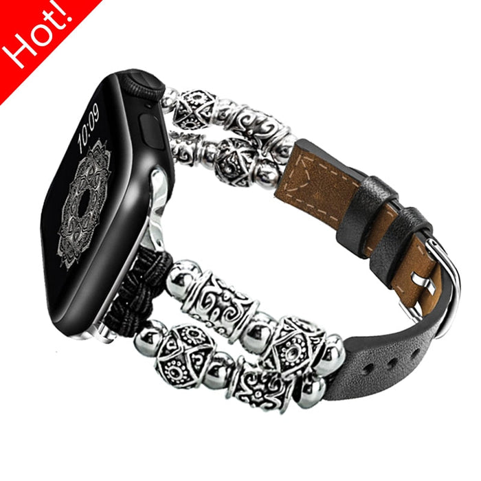 Leather Retro Apple Watch Band Series 11/10/9/8/7/6/5/4/ SE / Ultra 1/2/3 by Arleathercraft