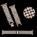 Stainless Steel Diamond Apple Watch Band – Series 4–11, SE, Ultra by Arleathercraft
