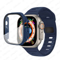 Silicone Sport Band+Case for Apple Watch Ultra Band Case Strap by Arleathercraft