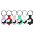 6-Pack: Protective Leather Airtag Holder Tracker Cover with Loop Key Ring by DailySale