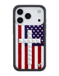 Stud Cross American Flag iPhone Case by Wildflower Cases