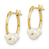 14K Yellow Gold Madi Pearl Hoop Earrings