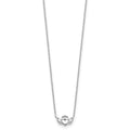 14k White Gold Claddagh Necklace by Fine Color Jewels
