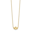 14k Gold Claddagh Necklace by Fine Color Jewels