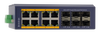 Silarius SIL-INDSW8P1G6SFP 14 Ports Gigabit managed industrial PoE switch - 8 Gigabit RJ45 ports and 6 Gigabit SFP slots