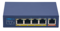 Silarius SIL-SWPP4P65 PoE Powered 5-Port Gigabit Switch with PoE Passthrough, 65W Power Budget for Powering up to 4 PoE Network Devices via Cat5e/Cat6 RJ45 Network Cables - 30W per output port by Silarius