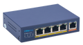 Silarius SIL-SWPP4P65 PoE Powered 5-Port Gigabit Switch with PoE Passthrough, 65W Power Budget for Powering up to 4 PoE Network Devices via Cat5e/Cat6 RJ45 Network Cables - 30W per output port by Silarius