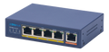 Silarius SIL-SWPP4P65 PoE Powered 5-Port Gigabit Switch with PoE Passthrough, 65W Power Budget for Powering up to 4 PoE Network Devices via Cat5e/Cat6 RJ45 Network Cables - 30W per output port by Silarius