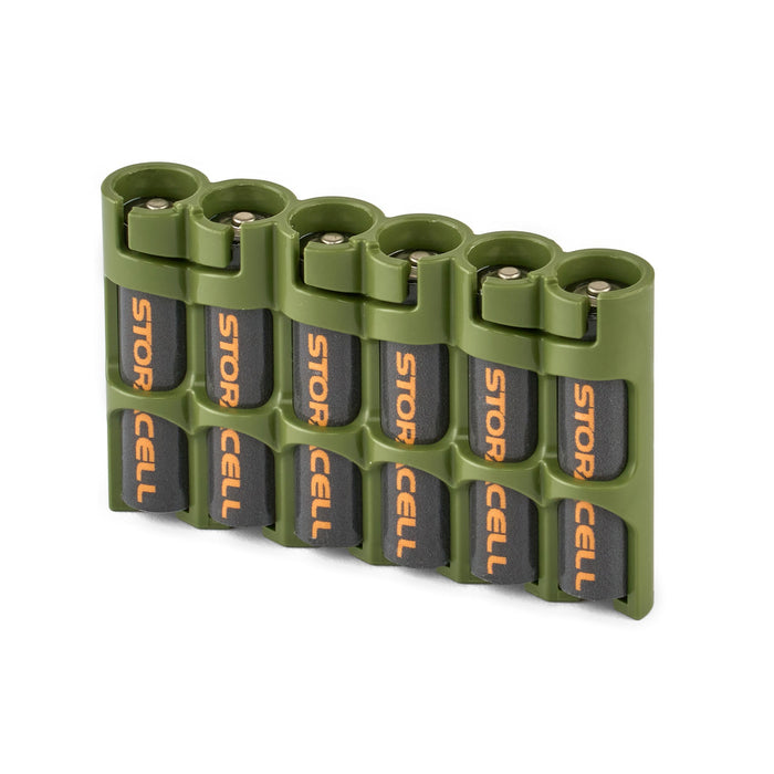 Slim Line AAA 6 Pack (Military Green) by Storacell