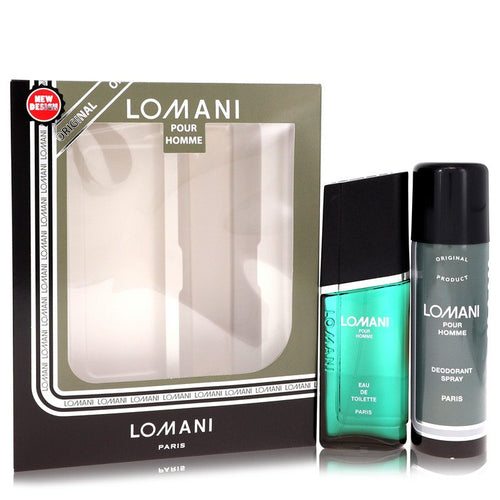 Lomani by Lomani Gift Set -- 3.4 oz Eau De Toilette Spray + 6.7 oz Deodorant Spray for Men by Avera Group
