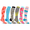 6-Pairs: Women's Pain Relief And Recovery Knee High Compression Socks by DailySale