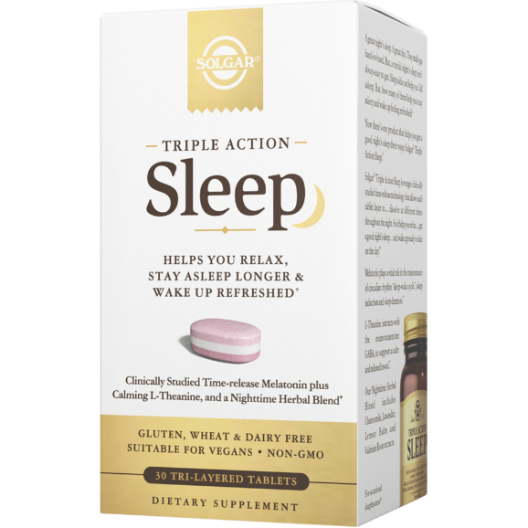 Solgar Triple Action Sleep 60 Tri-layered Tablets / 5 Oz by Pasteur Pharmacy