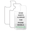 White Spare Aluminum Inserts for Sublimation Cases Compatible with iPhone - All Models