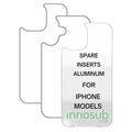 White Spare Aluminum Inserts for Sublimation Cases Compatible with iPhone - All Models by INNOSUB USA
