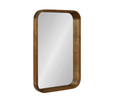 Kate and Laurel Hutton Modern Rectangle Rustic Brown Framed Mirror by Vanessa Jane