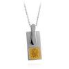 Avera Stainless Steel Floral Silhouette Pendant Necklace