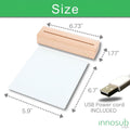 Sublimation Blanks Glass Photo LED Panel with Wood Base 6x8 Inch by INNOSUB USA