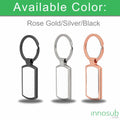 Sublimation Oblong Elegant Keychain - Black Key Tag by INNOSUB USA