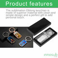 Sublimation Oblong Elegant Keychain - Black Key Tag by INNOSUB USA