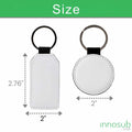 Sublimation Blanks PU Leather Keychain – Round/Rectangle / Heart Shape by INNOSUB USA by INNOSUB USA