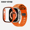 Silicone Sport Band+Case for Apple Watch Ultra Band Case Strap