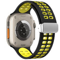 Magnetic Buckle Silicone Apple Watch Band Series 11/10/9/8/7/6/5/4/ SE / Ultra 1/2/3 by Arleathercraft