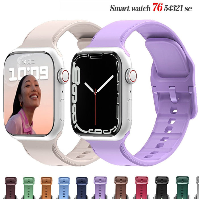 Silicone Apple Watch Band Series 11/10/9/8/7/6/5/4/ SE / Ultra 1/2/3 by Arleathercraft